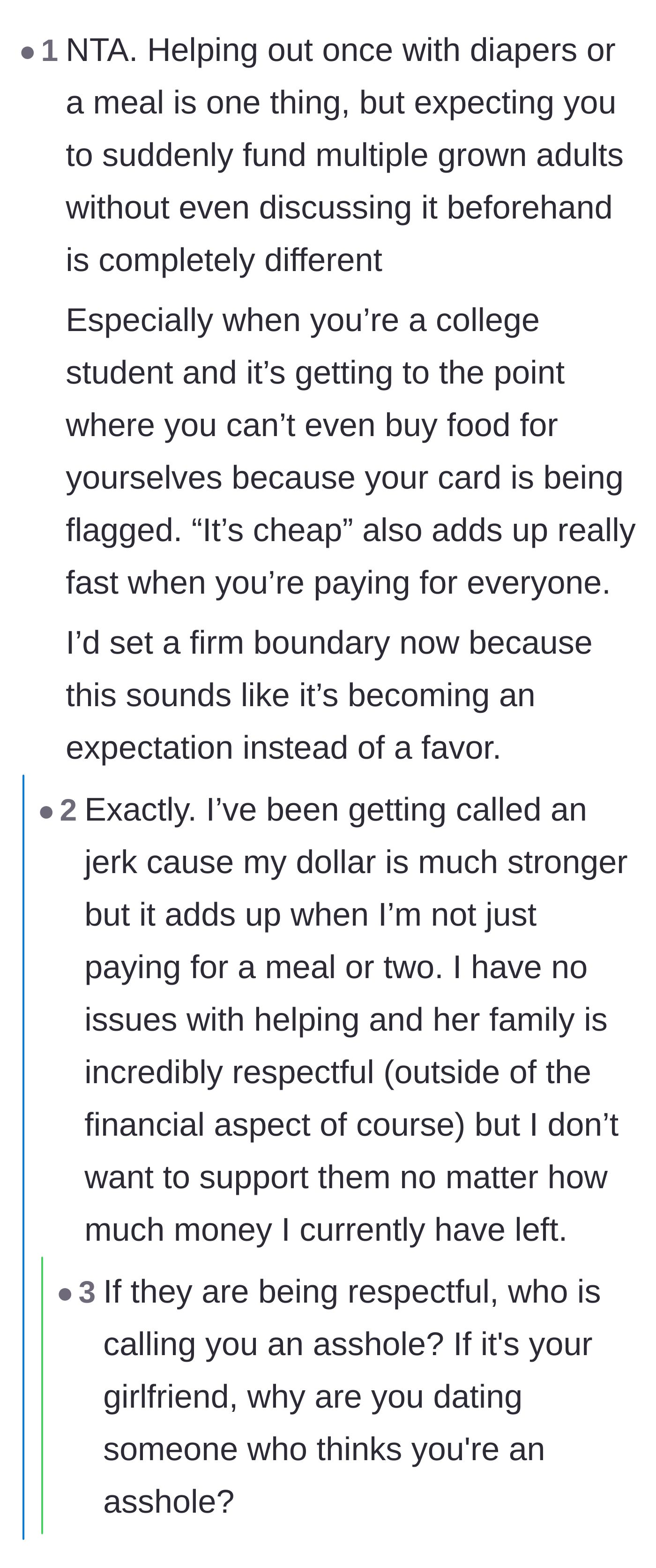 Comment thread 6 - A discussion about boundaries where the original poster chimes in about being called a jerk, prompting a harsh reality check about fake respect.
