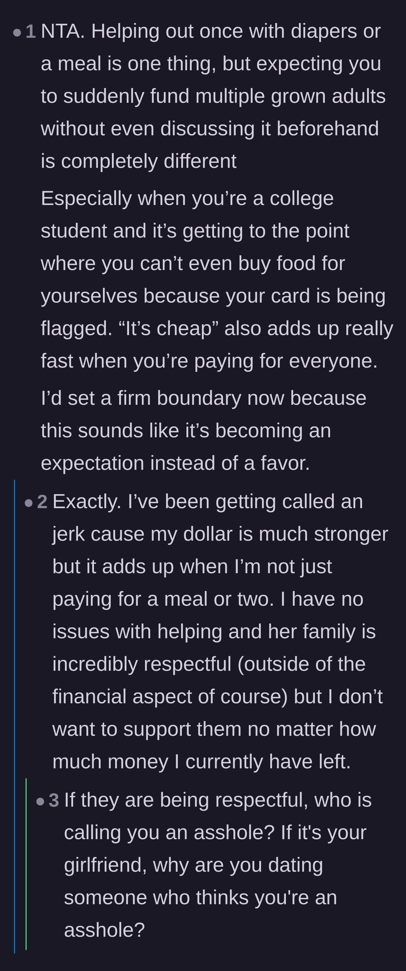 Comment thread 6 - A discussion about boundaries where the original poster chimes in about being called a jerk, prompting a harsh reality check about fake respect.