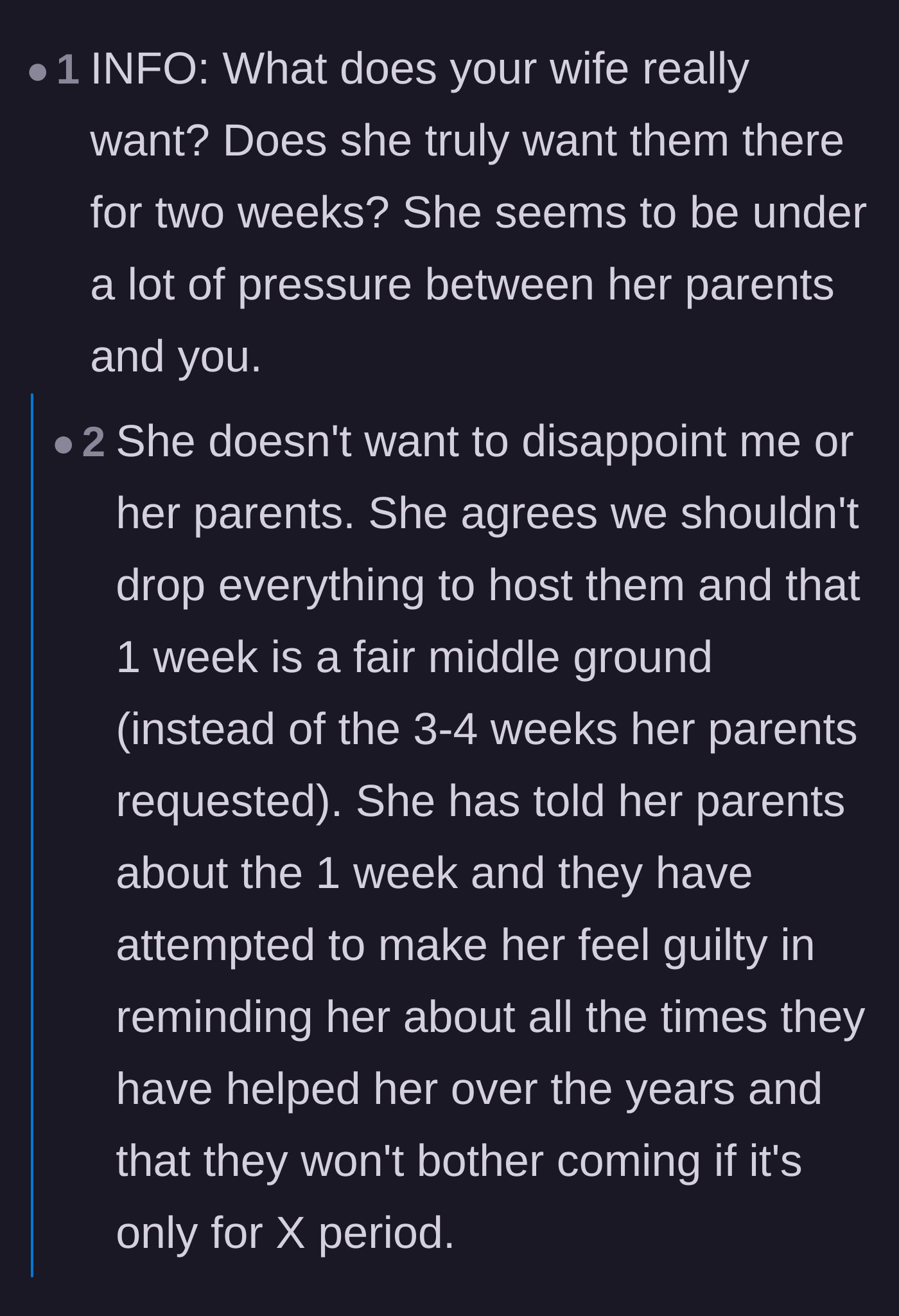 Comment thread 5 - Readers analyzing the wife's intense people-pleasing trauma and suggesting individual therapy.