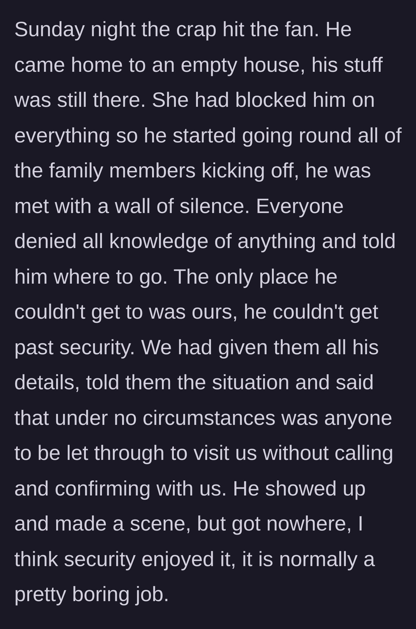 Story part 11 - The villain hitting a literal and figurative wall of security upon his return.