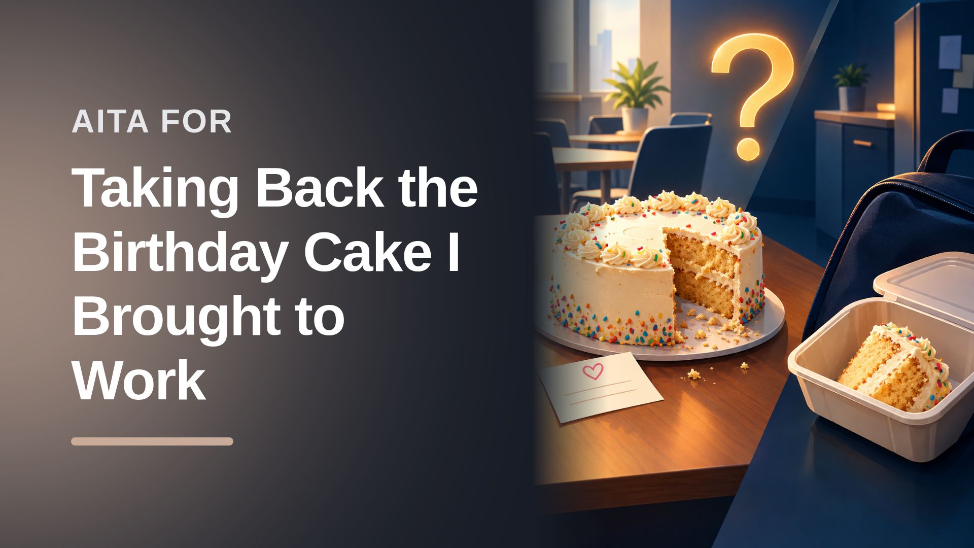 The Well-Intentioned Colleague Who Snatched Back a Stolen Cake From Entitled Office Gluttons