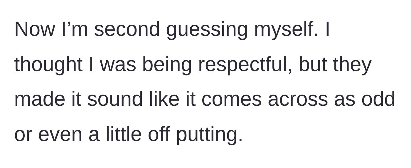 Story part 8 - The guy sitting alone, overthinking and second-guessing his own behavior.