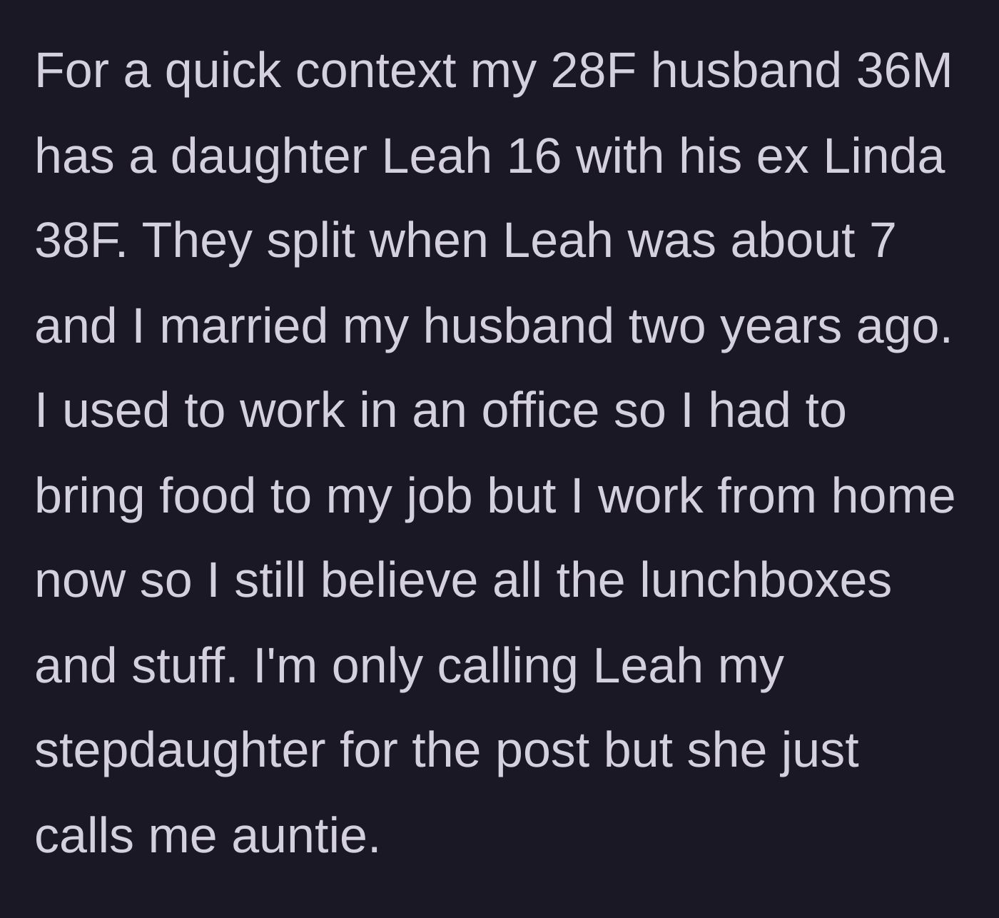 Story part 1 - Stepmom introduces her blended family dynamic and her standard work-from-home routine.