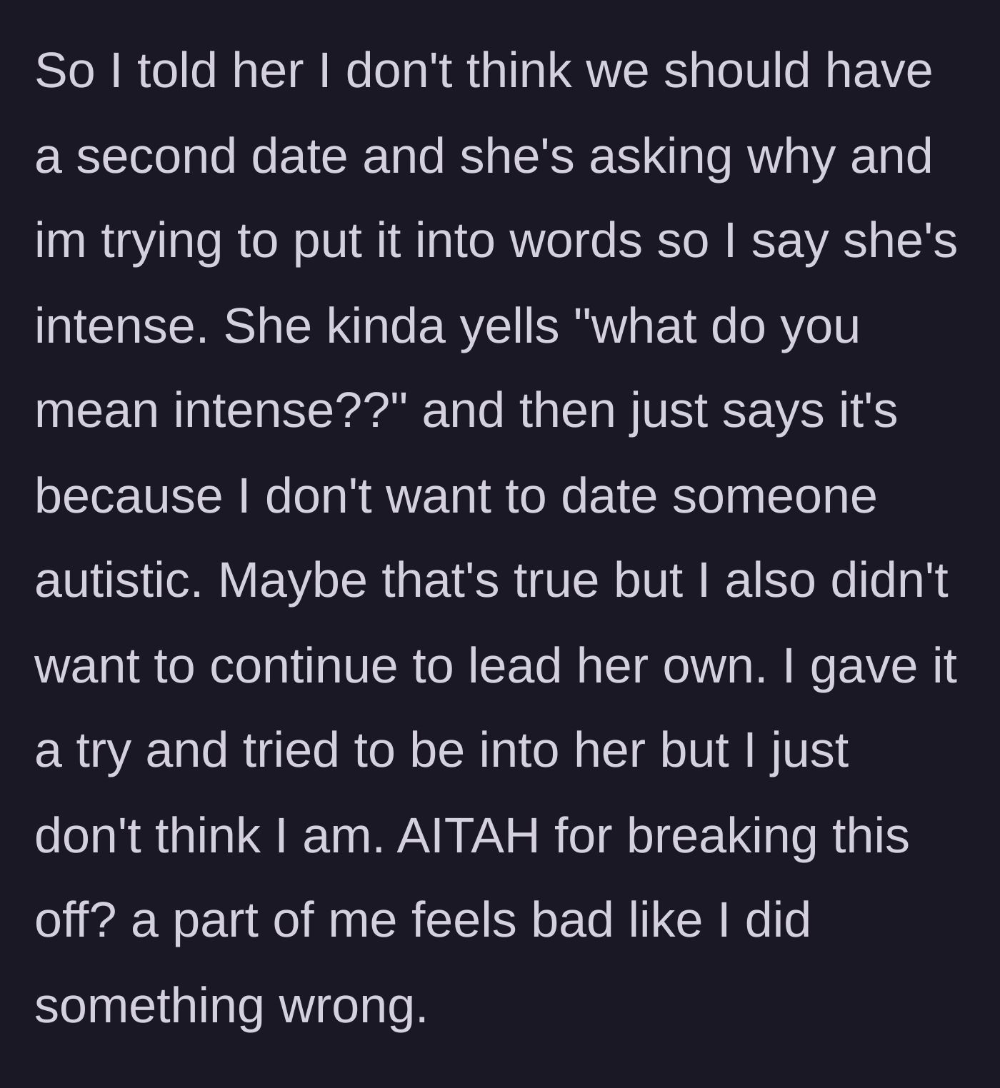 Story part 8 - Making the difficult phone call to end things and facing a painful accusation.