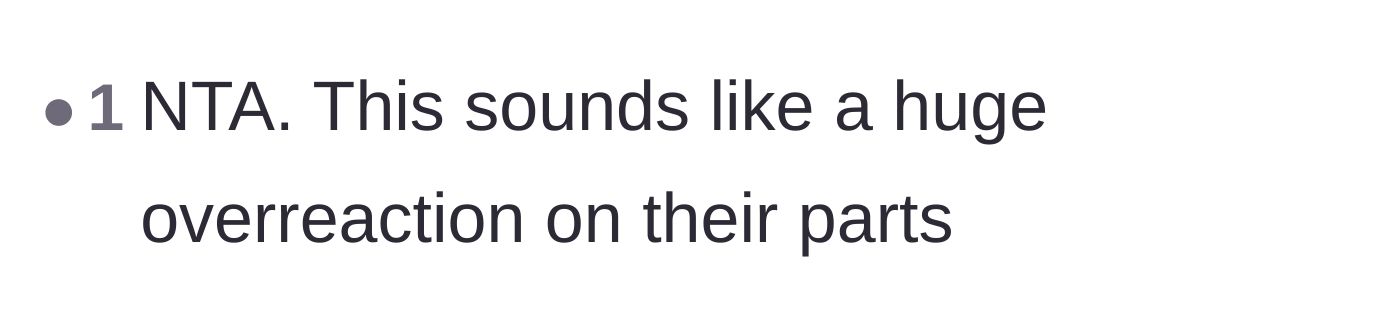 Comment thread 4 - Calling out the family's disproportionate reaction to a minor mistake