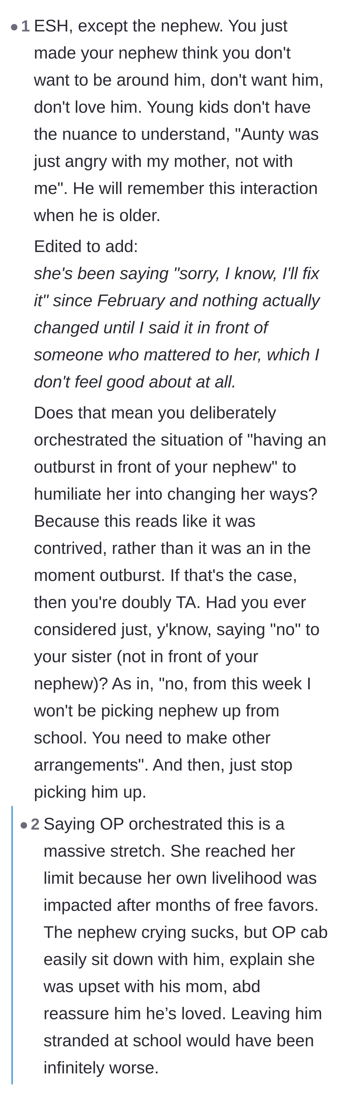 Comment thread 2 - Commenters discussing how entitled people play the victim when their free ride is finally cut off.