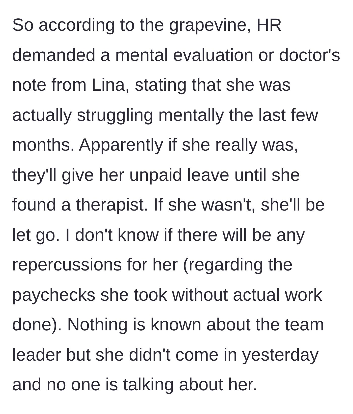 Story part 5 - HR issuing an ultimatum for medical proof or termination, with the manager MIA.