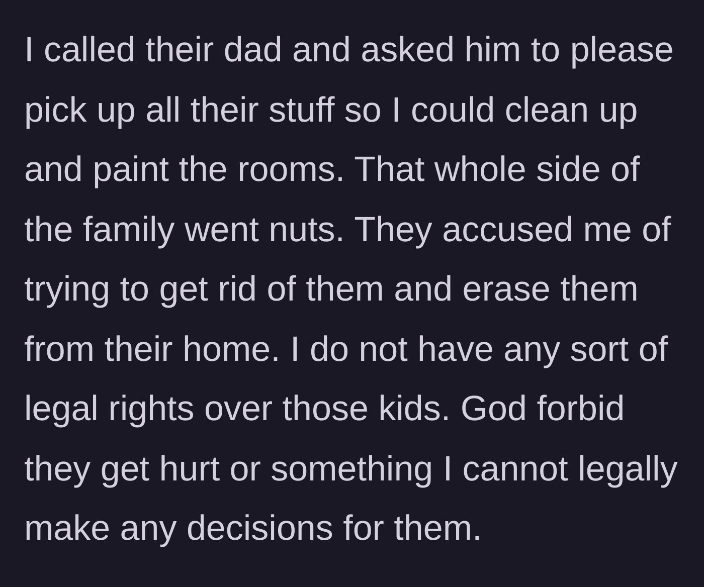 Story part 5 - The stepfather asks the biological dad to collect the children's belongings, sparking fierce backlash and accusations of erasing the kids.