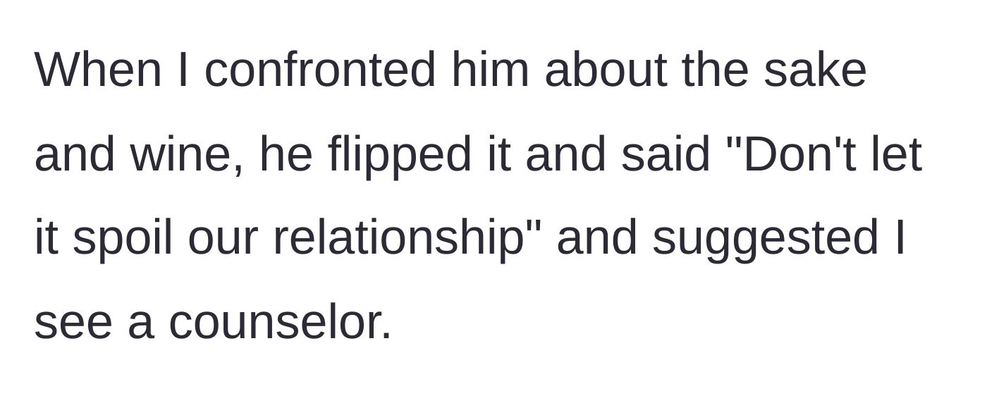 Story part 6 - The husband tells the wife not to let it spoil their relationship and suggests she seek counseling.