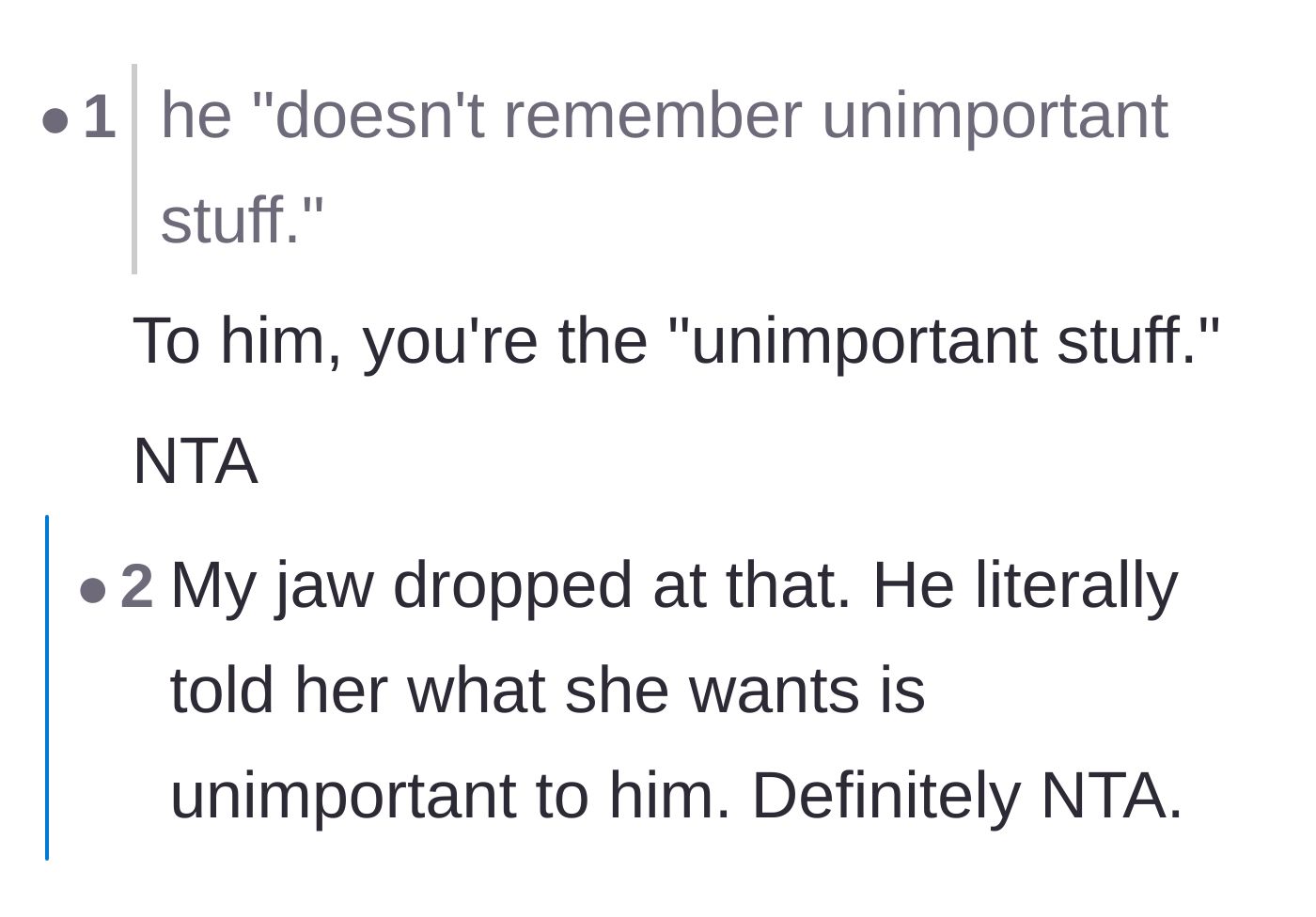 Comment thread 2 - A deep dive into the psychological warfare of weaponizing a partner's boundaries, prompting a realization from the original author.
