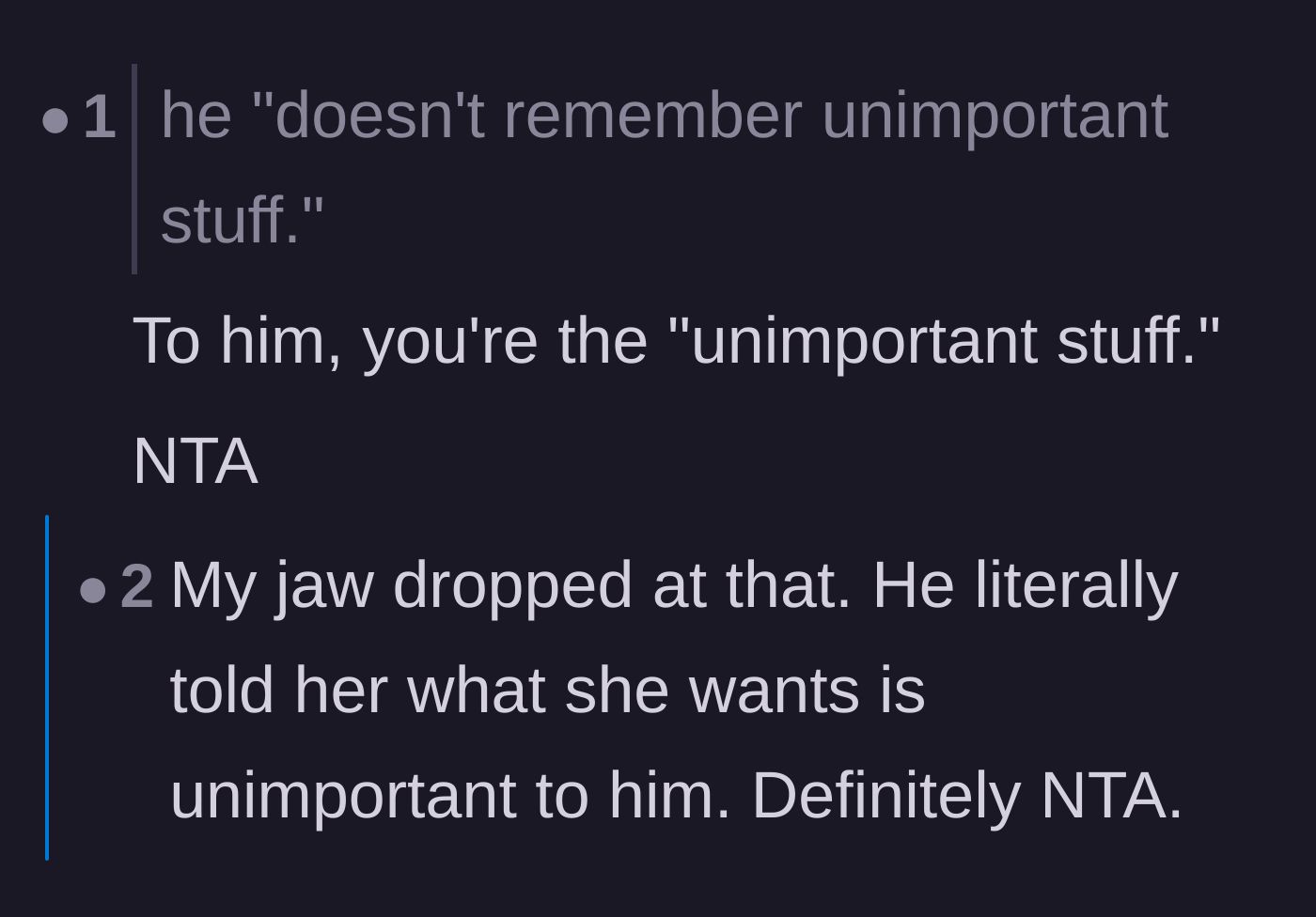 Comment thread 2 - A deep dive into the psychological warfare of weaponizing a partner's boundaries, prompting a realization from the original author.