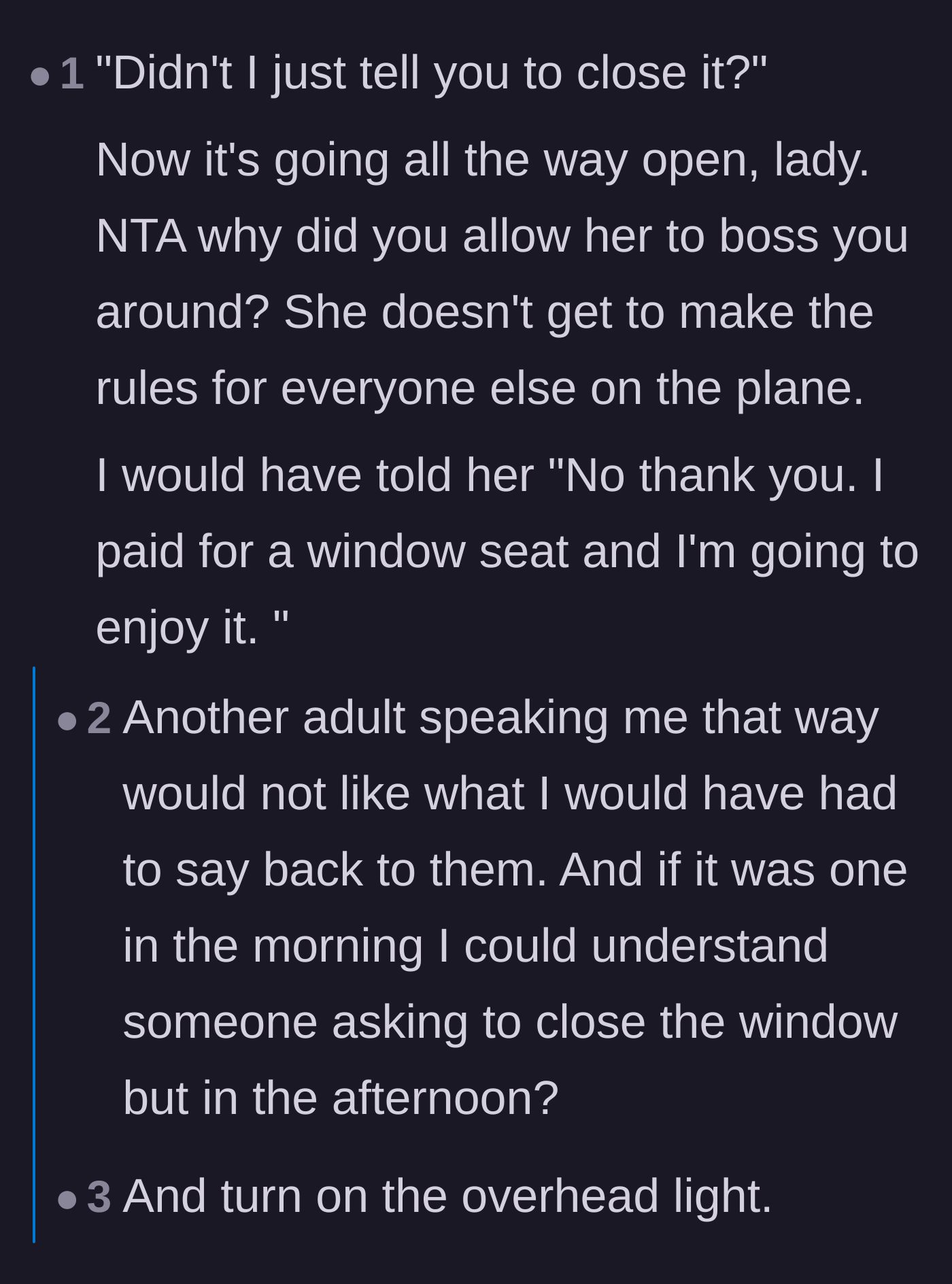 Comment thread 4 - Commenters expressing outrage over the mother speaking to another adult like a disobedient child.