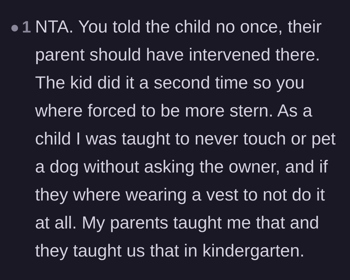 Comment thread 6 - A reflection on how society teaches kindergarteners better consent and boundaries than this parent displayed.