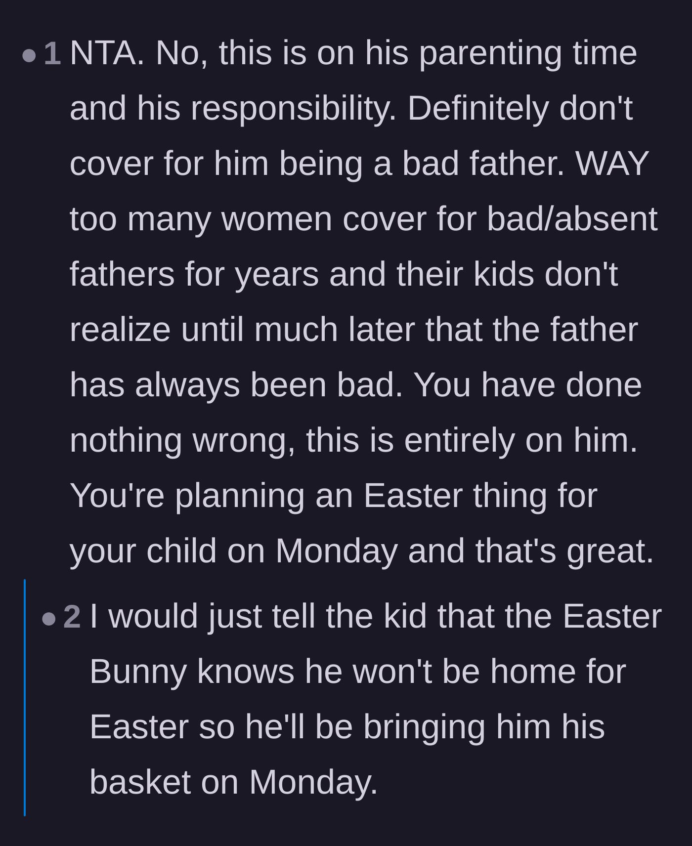 Comment thread 3 - A deep dive into the long-term consequences of mothers covering up for absent or inadequate fathers.