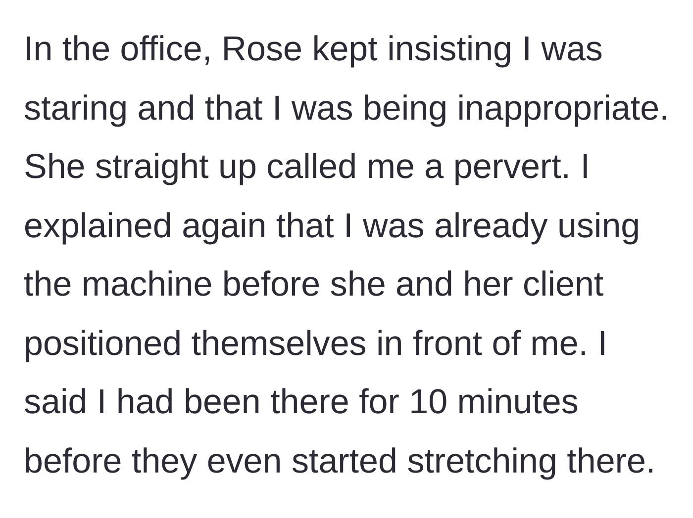 Story part 10 - Office meeting where the trainer calls him a pervert