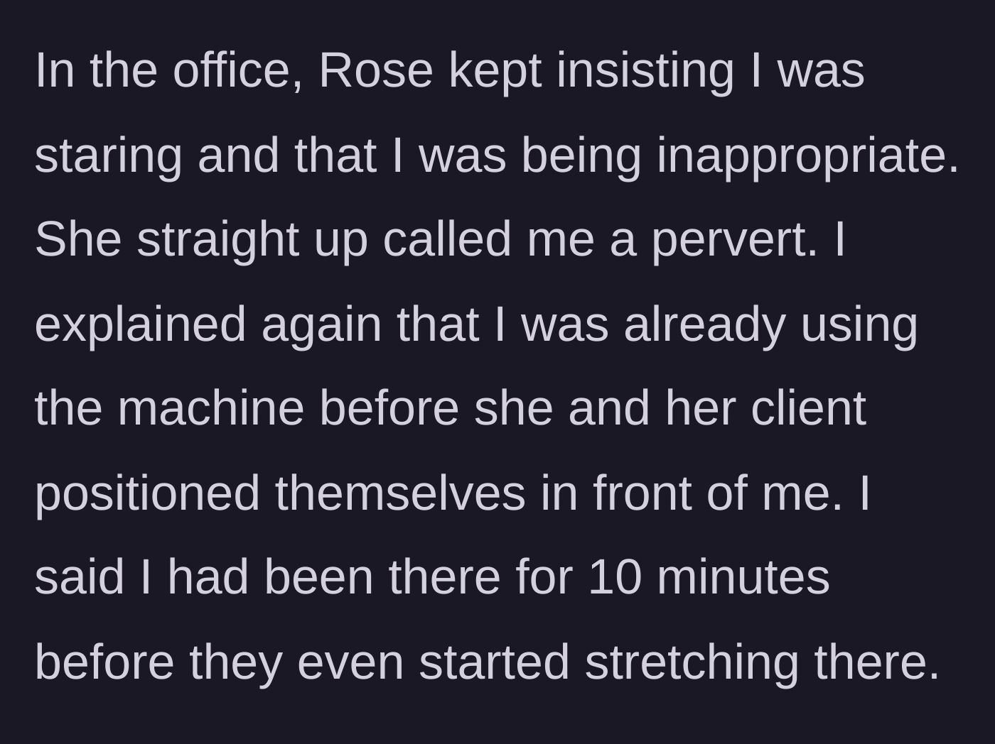 Story part 10 - Office meeting where the trainer calls him a pervert