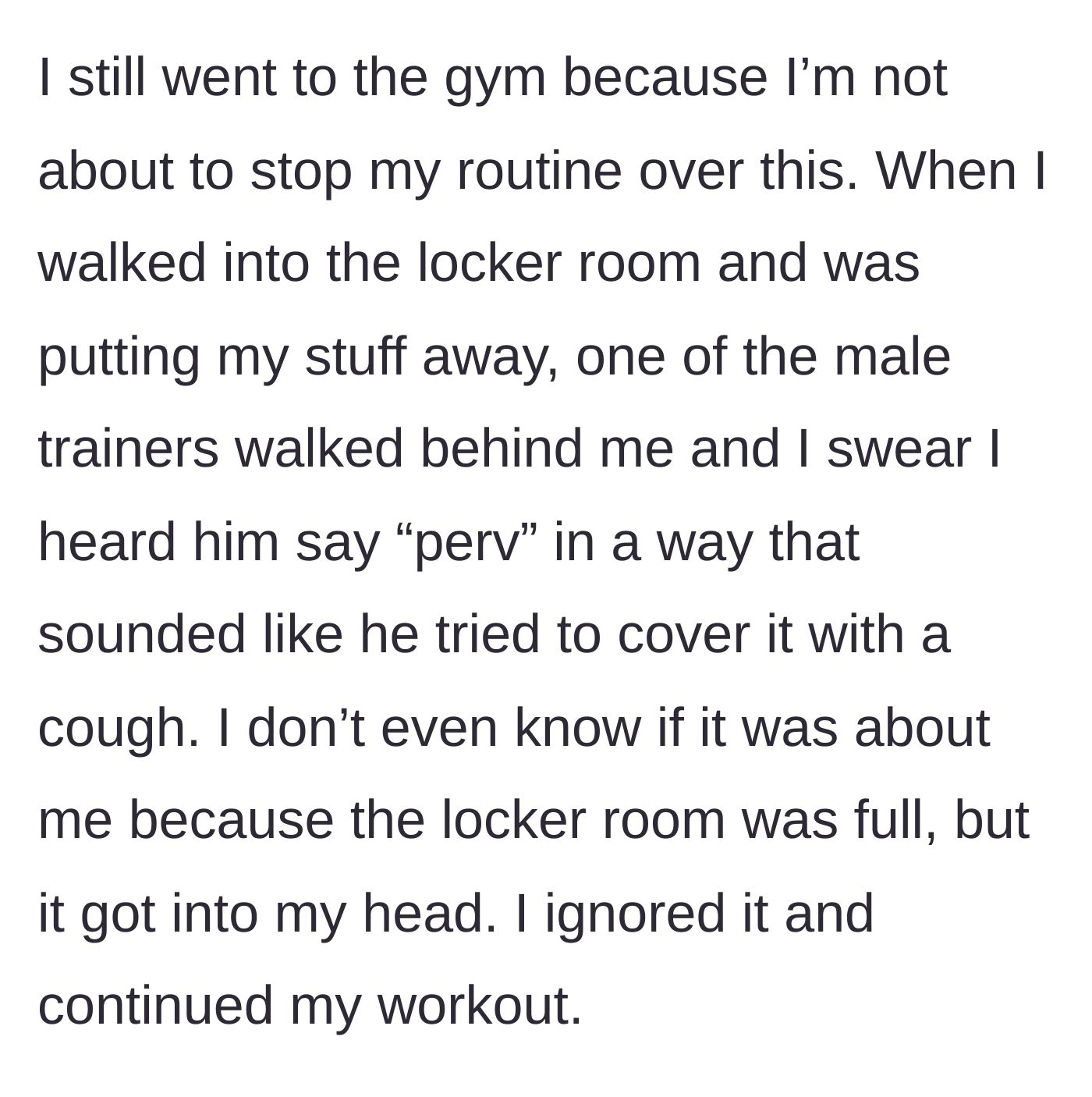 Story part 8 - Whispers in the locker room the next day