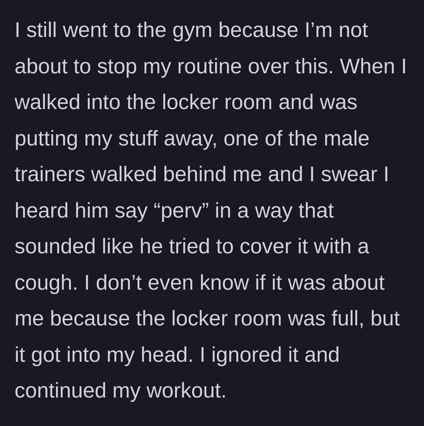 Story part 8 - Whispers in the locker room the next day