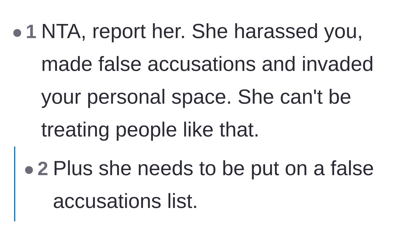 Comment thread 4 - Calls to report the trainer for harassment and warnings about the severe danger of making false accusations.