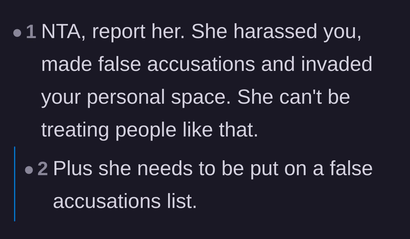 Comment thread 4 - Calls to report the trainer for harassment and warnings about the severe danger of making false accusations.